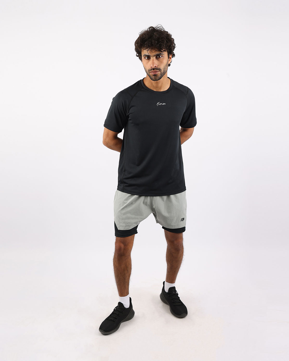 Energy Flow Men's Black T-Shirt-Atum -4124165