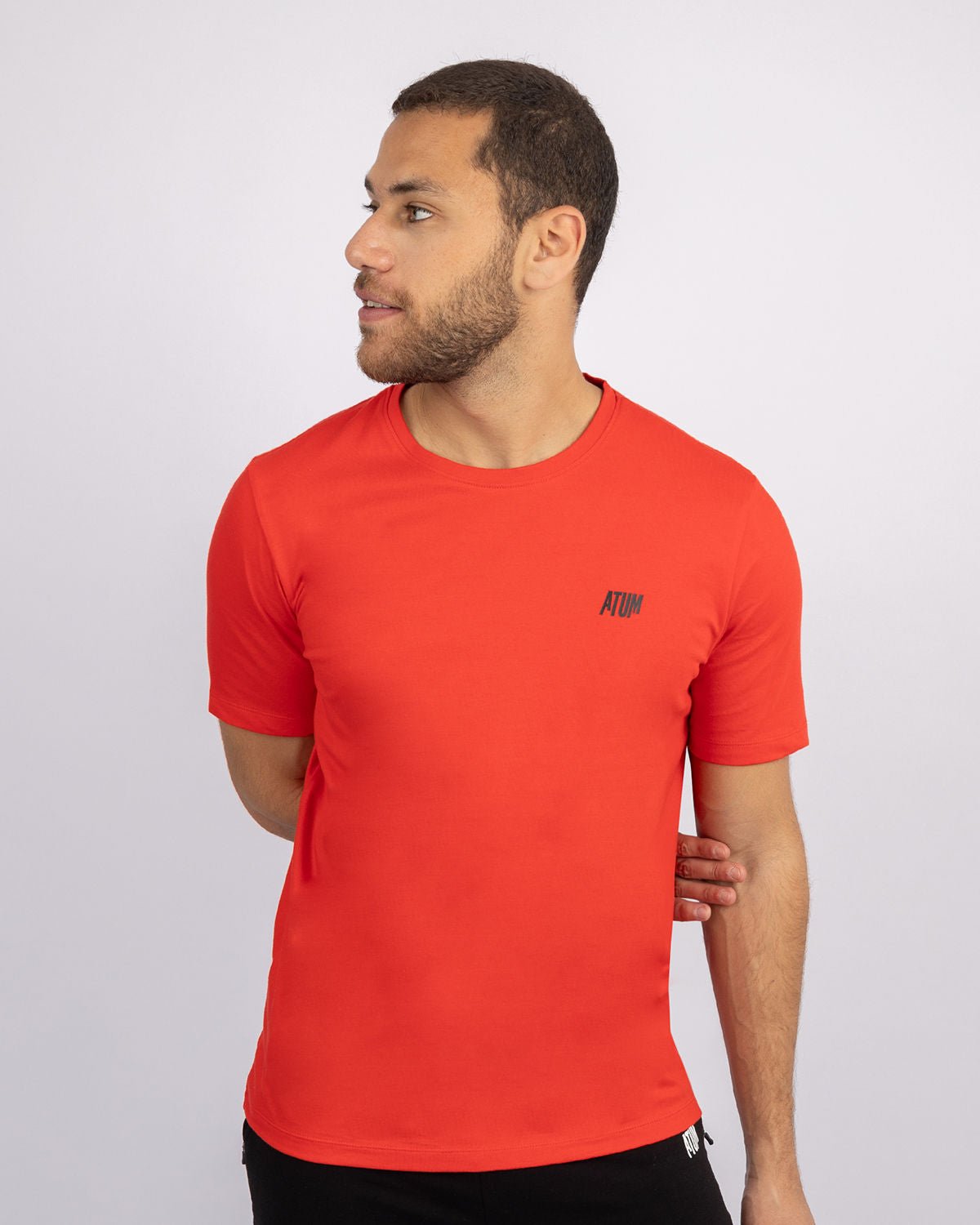 Basic Cotton Red T-Shirt-Atum -48858117