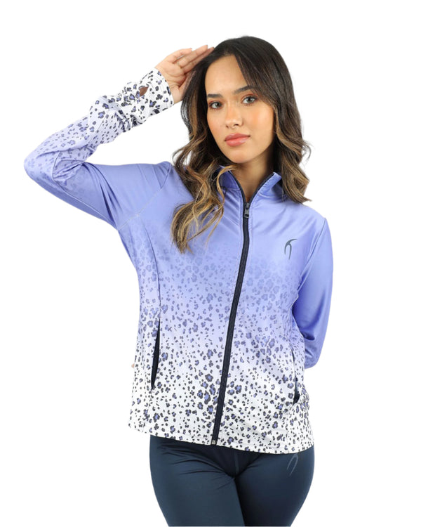Colored Print Purple Jacket-Atum -60101934
