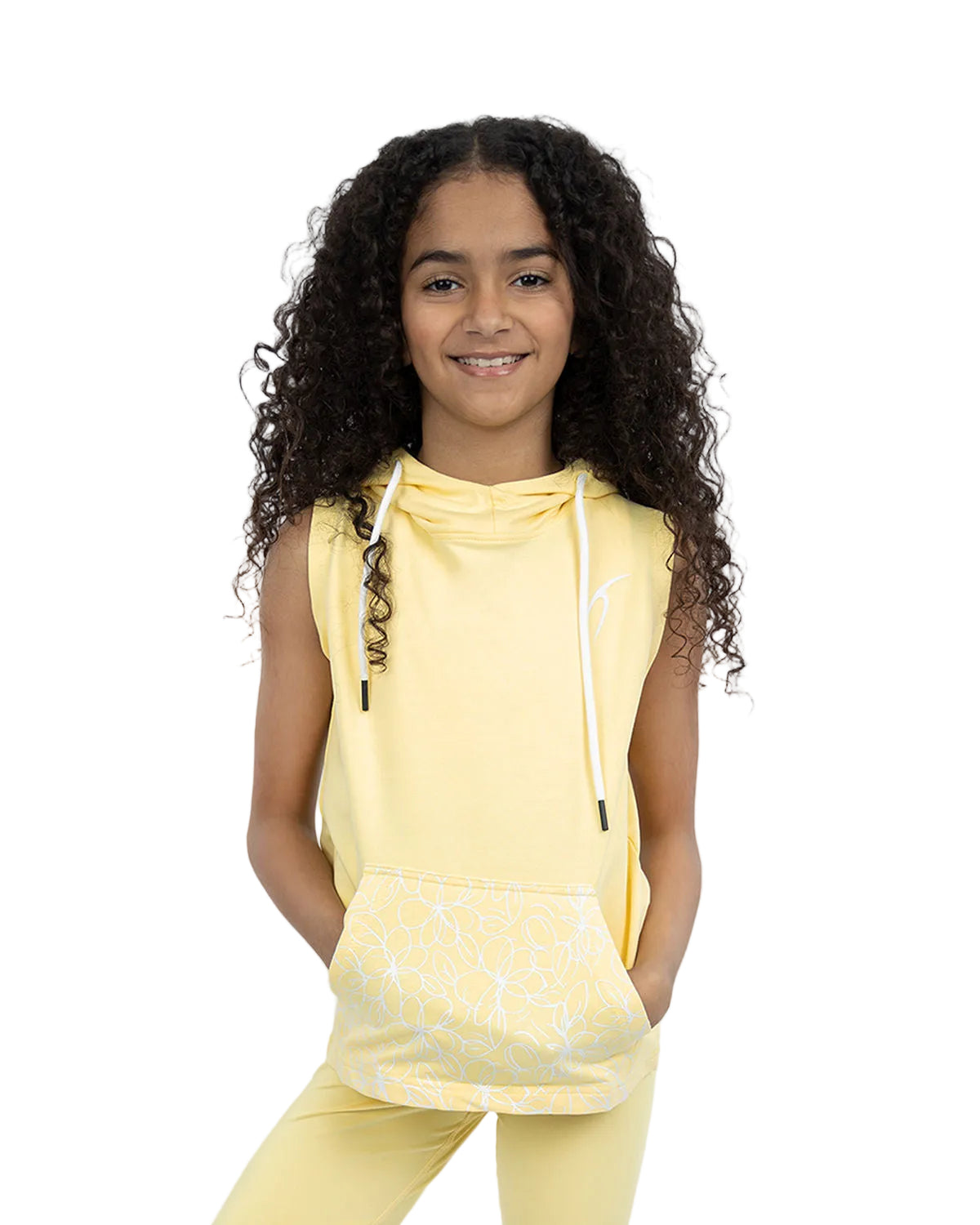 Smooth Girls Hooded Yellow T-Shirt-Atum -34940760