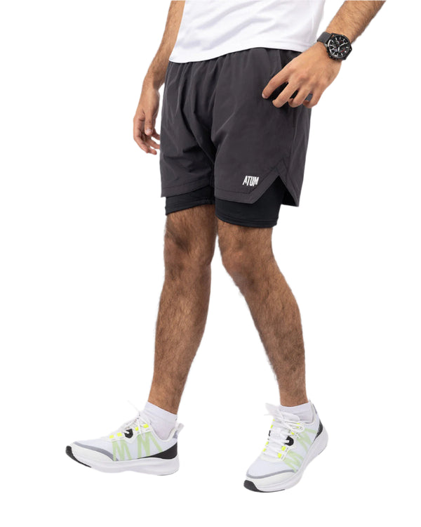 Hidden Pocket Gray Training Short-Atum -344623