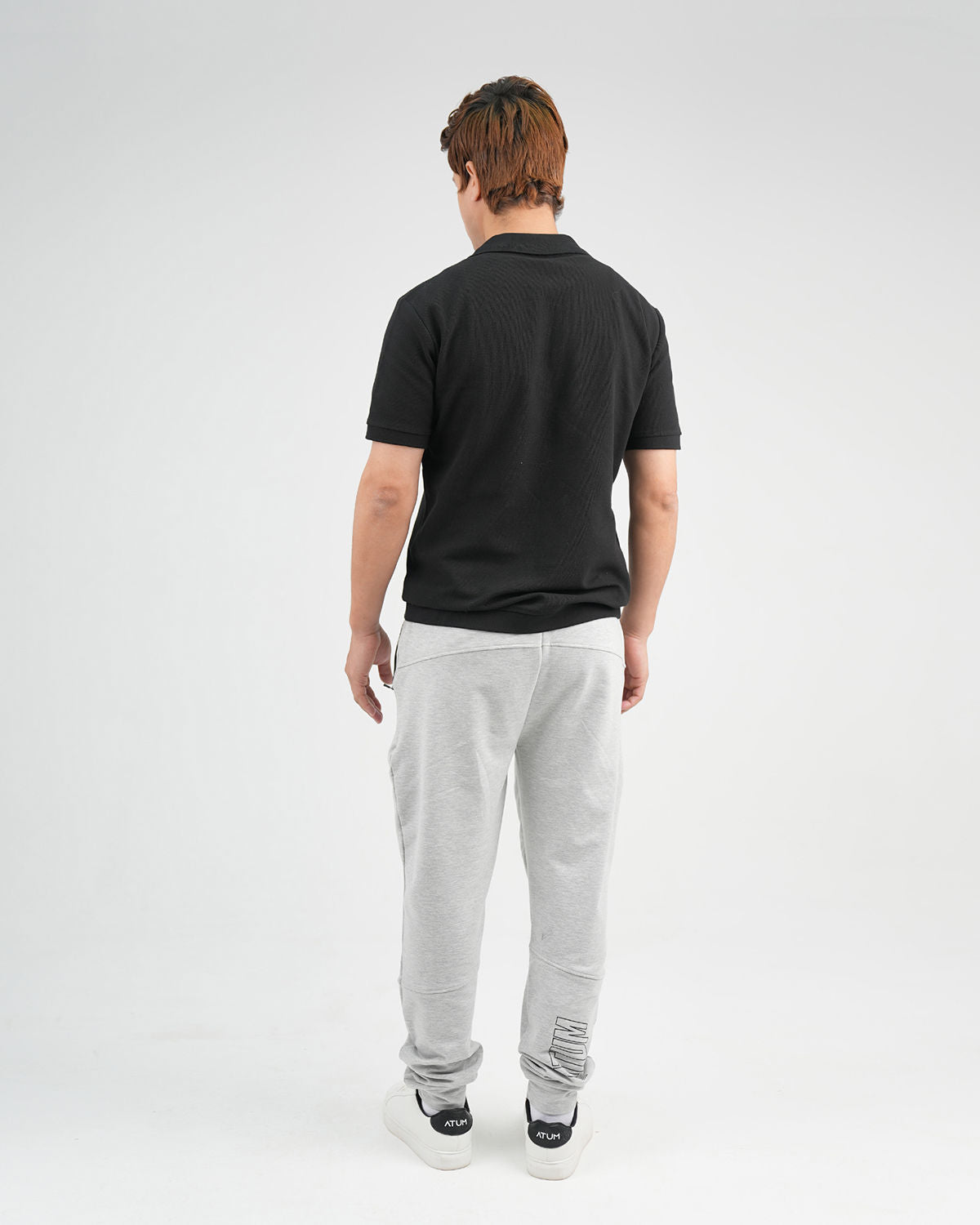 Regular Fit Black Polo Shirt-Atum -35116554