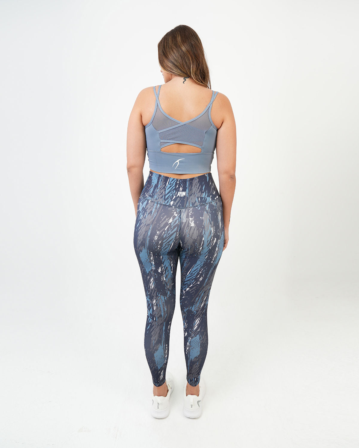 Marble Printed Navy Leggings-Atum -1331830