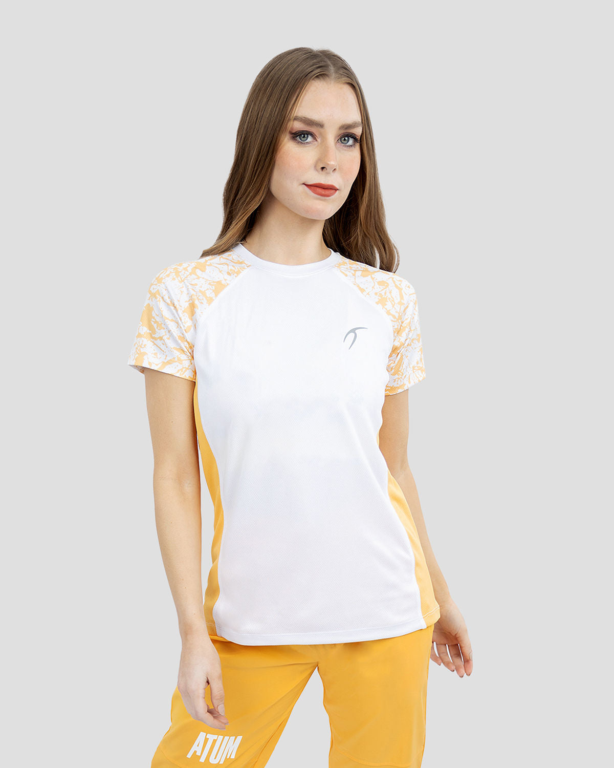 Women's Short Sleeves White T-Shirt-Atum -1196123
