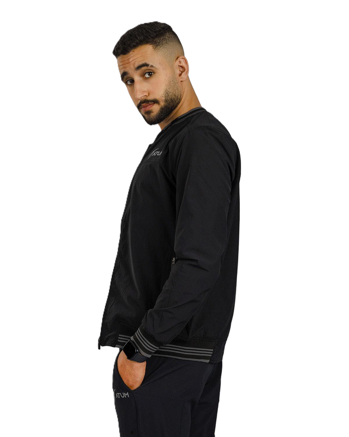 Windbreaker Black Jacket-Atum -31818894