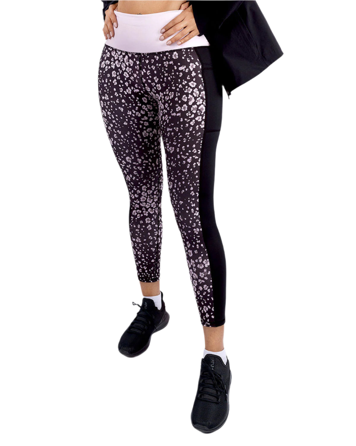 Women's Floral Rose Leggings-Atum -276168