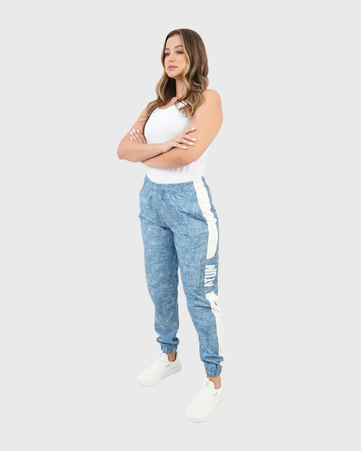 Gym Track Navy Women's Pants-Atum -81380958