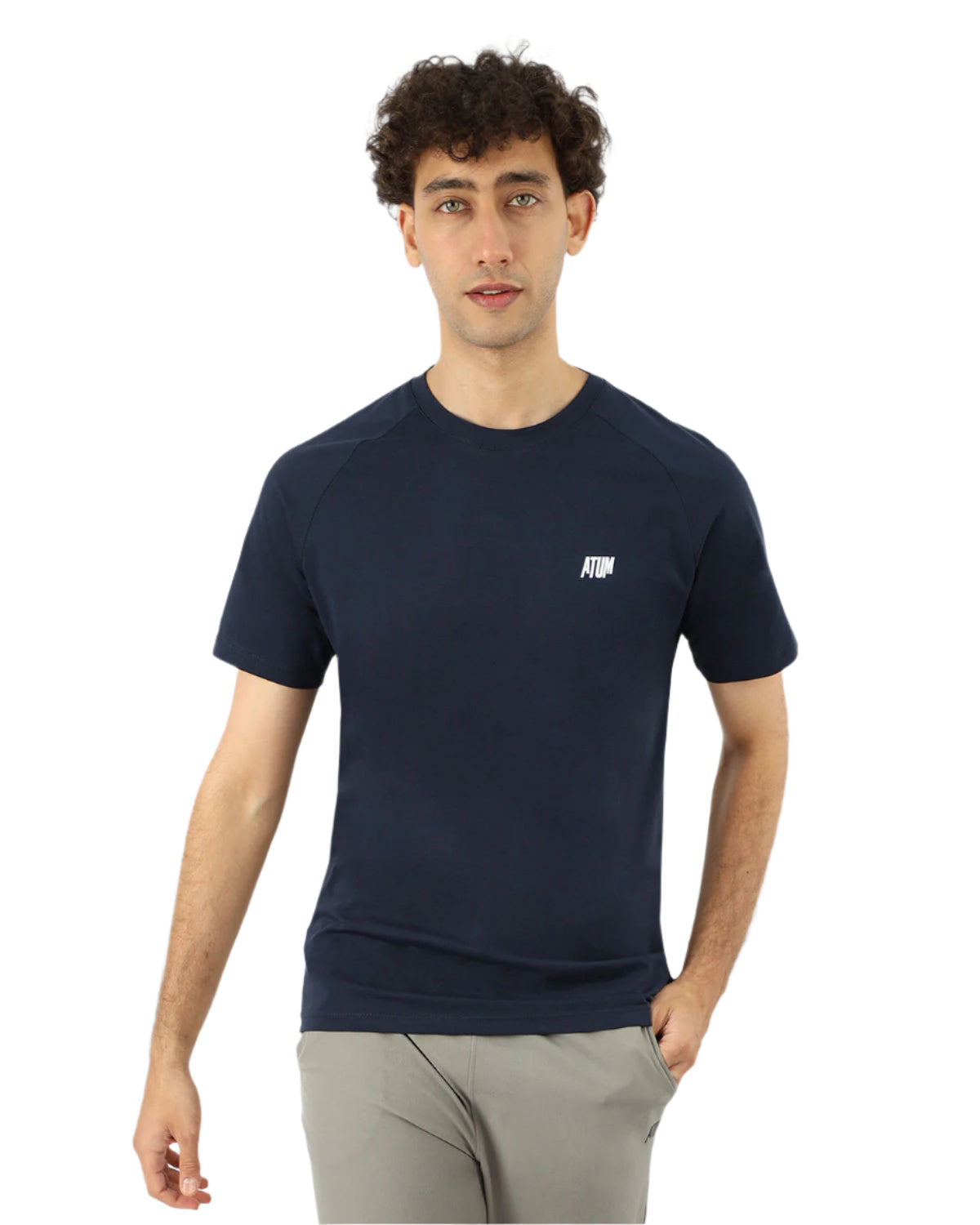 Men's Cotton Navy Teee-Atum -46672805