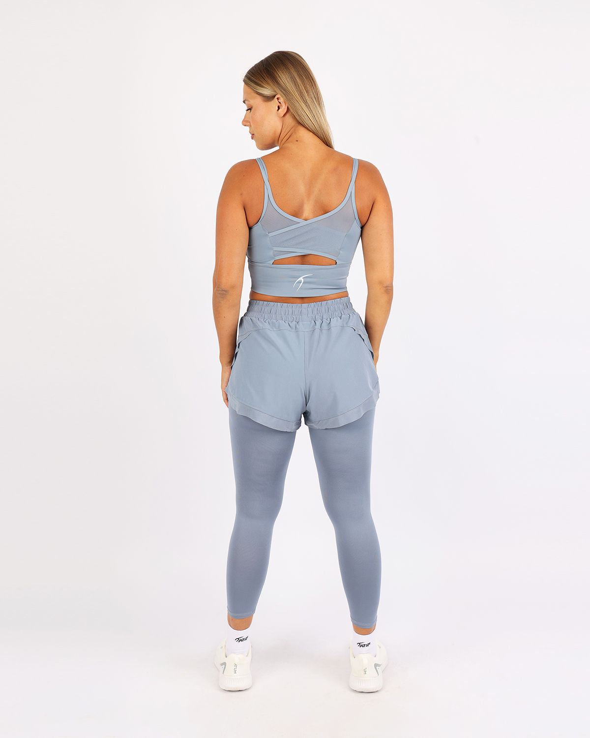 Pocket Wave Skort Light Blue Leggings-Atum -86458947