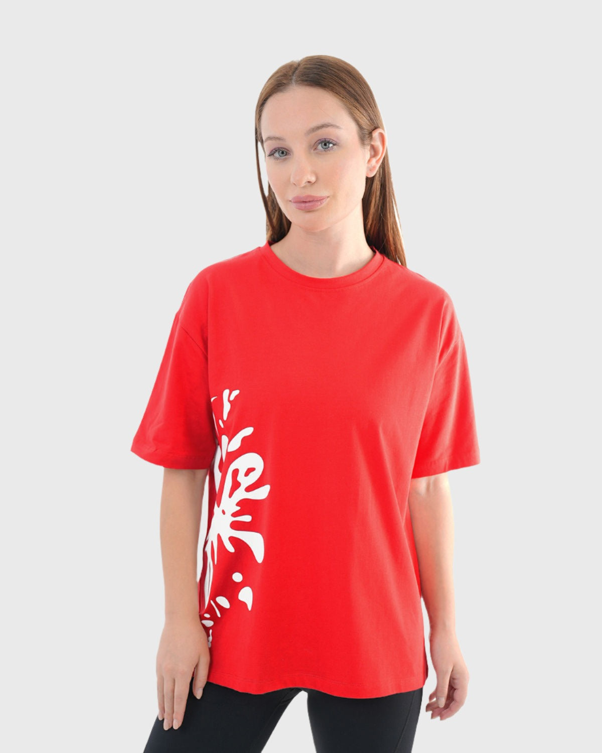 Oversized Splash Red T-Shirt-Atum -6772867