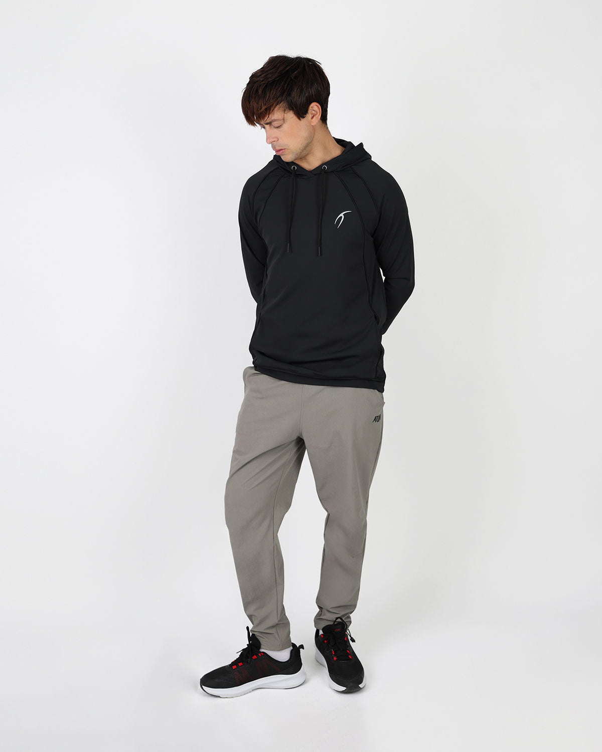 Long-Sleeve Training Black Hoodie-Atum -53657856