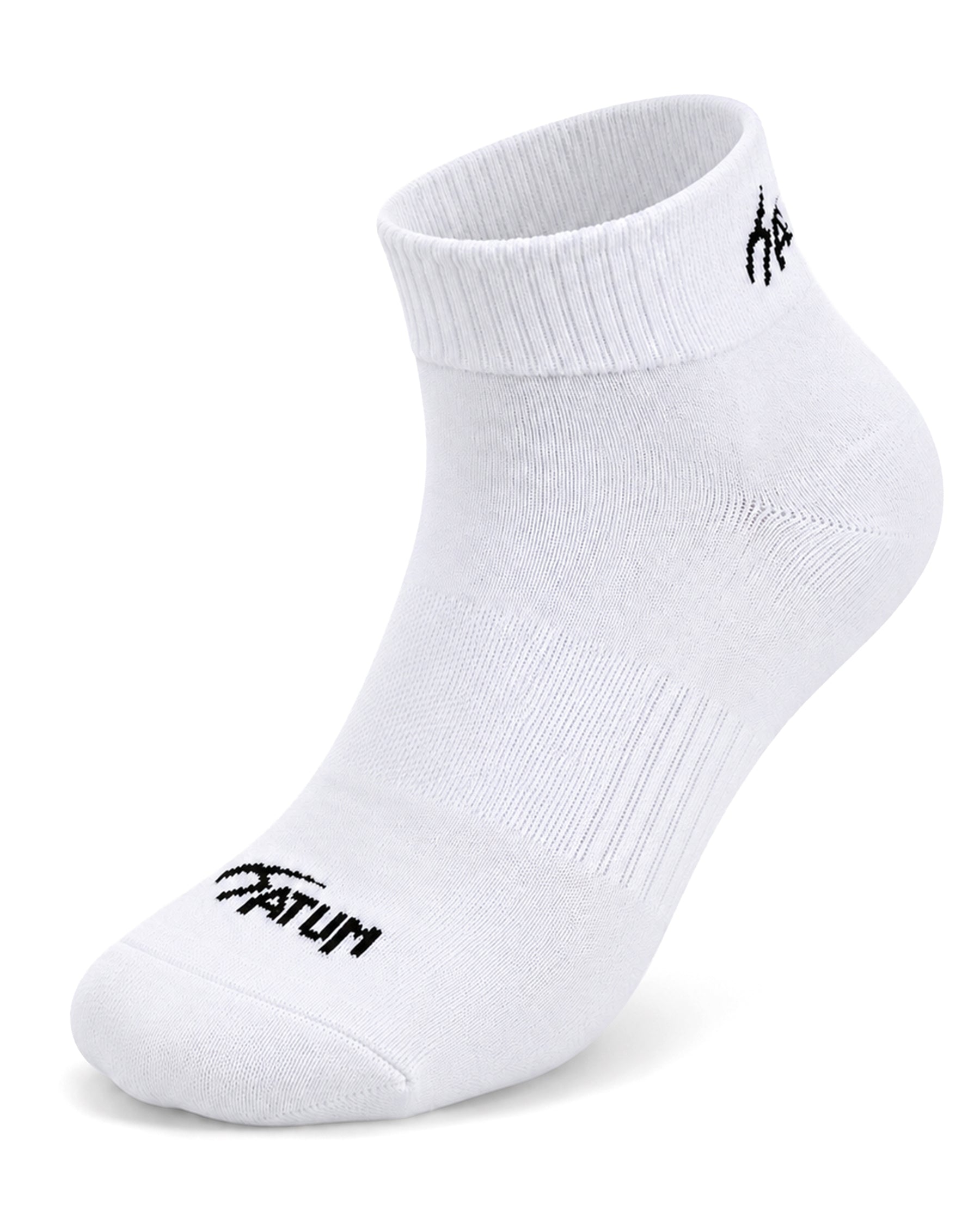 Unisex White Half Socks-Atum -95602384