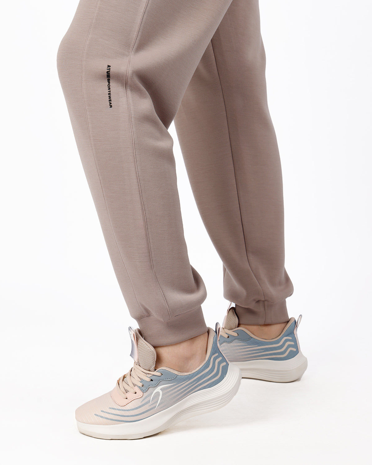 Relaxed Motion Taupe Pants-Atum -37447531