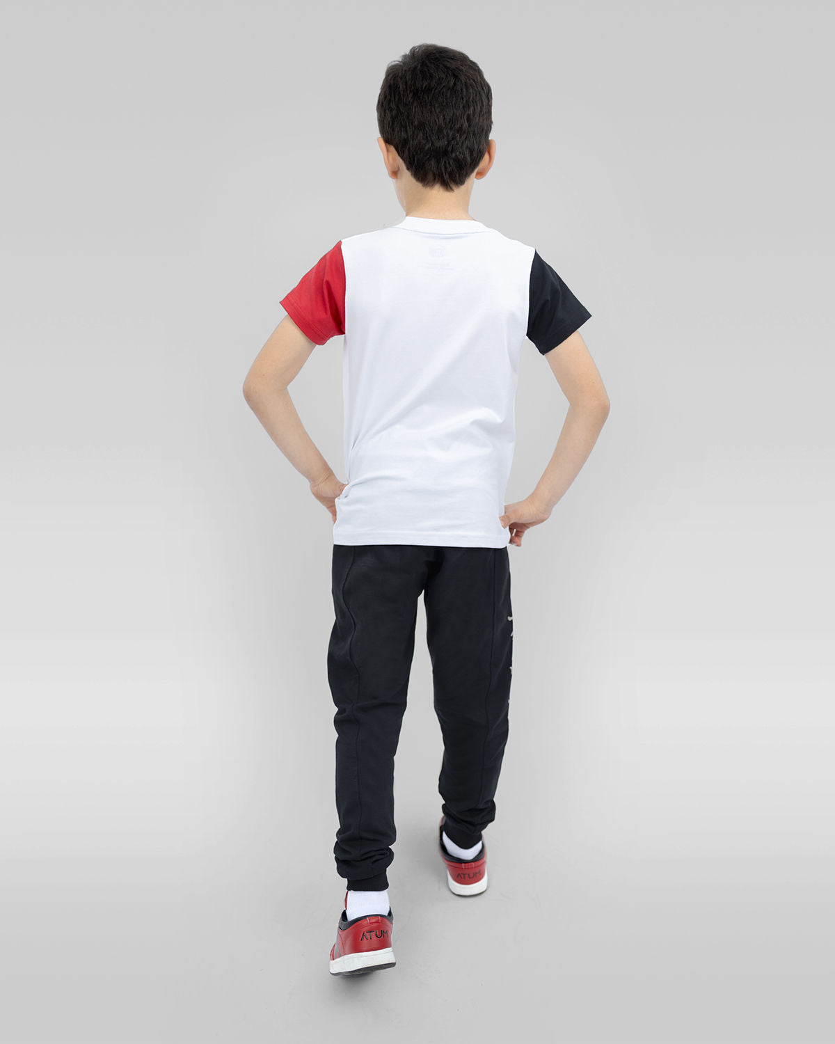 Graphic Logo Boy's White T-Shirt-Atum -63538721