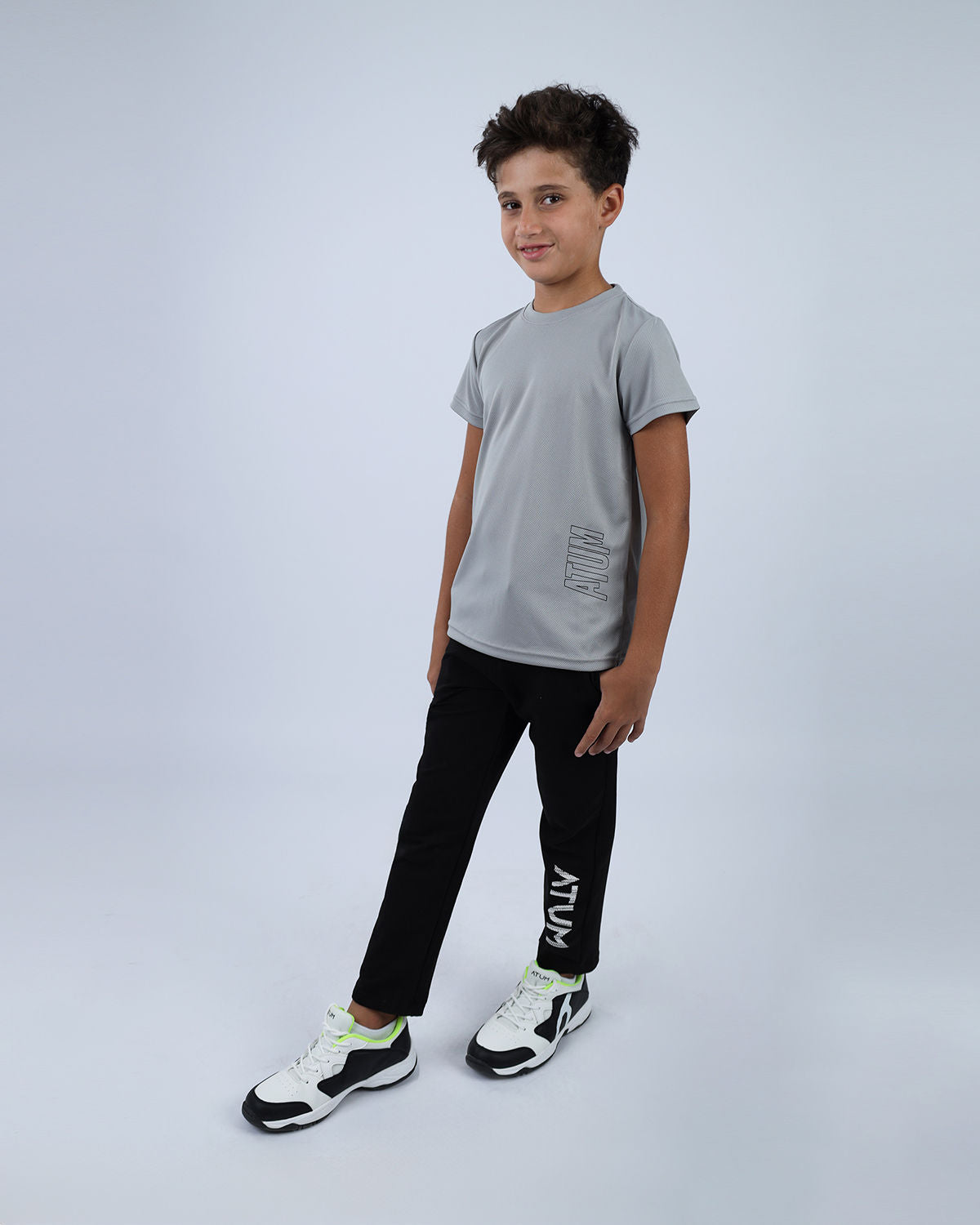 Dri-Fit Boys Basic Gray T-Shirt-Atum -89550551