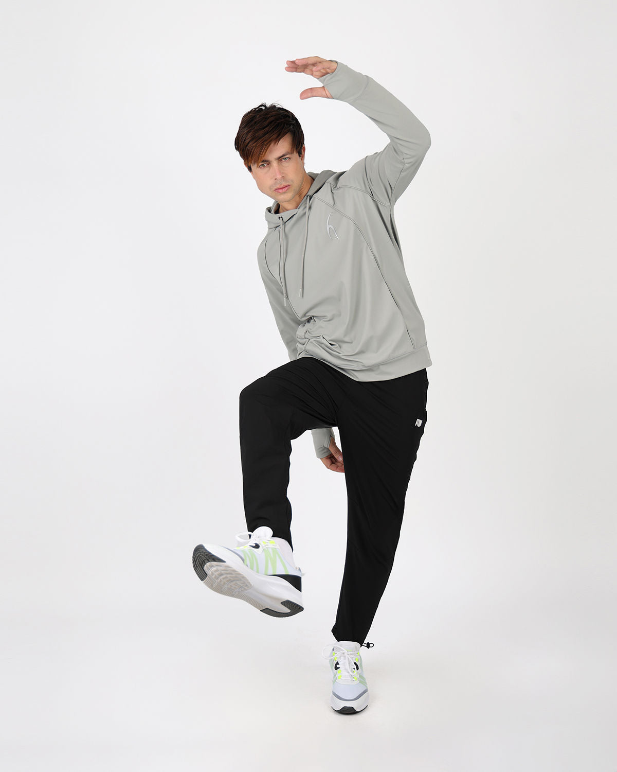 Long-Sleeve Training Gray Hoodie-Atum -95113975