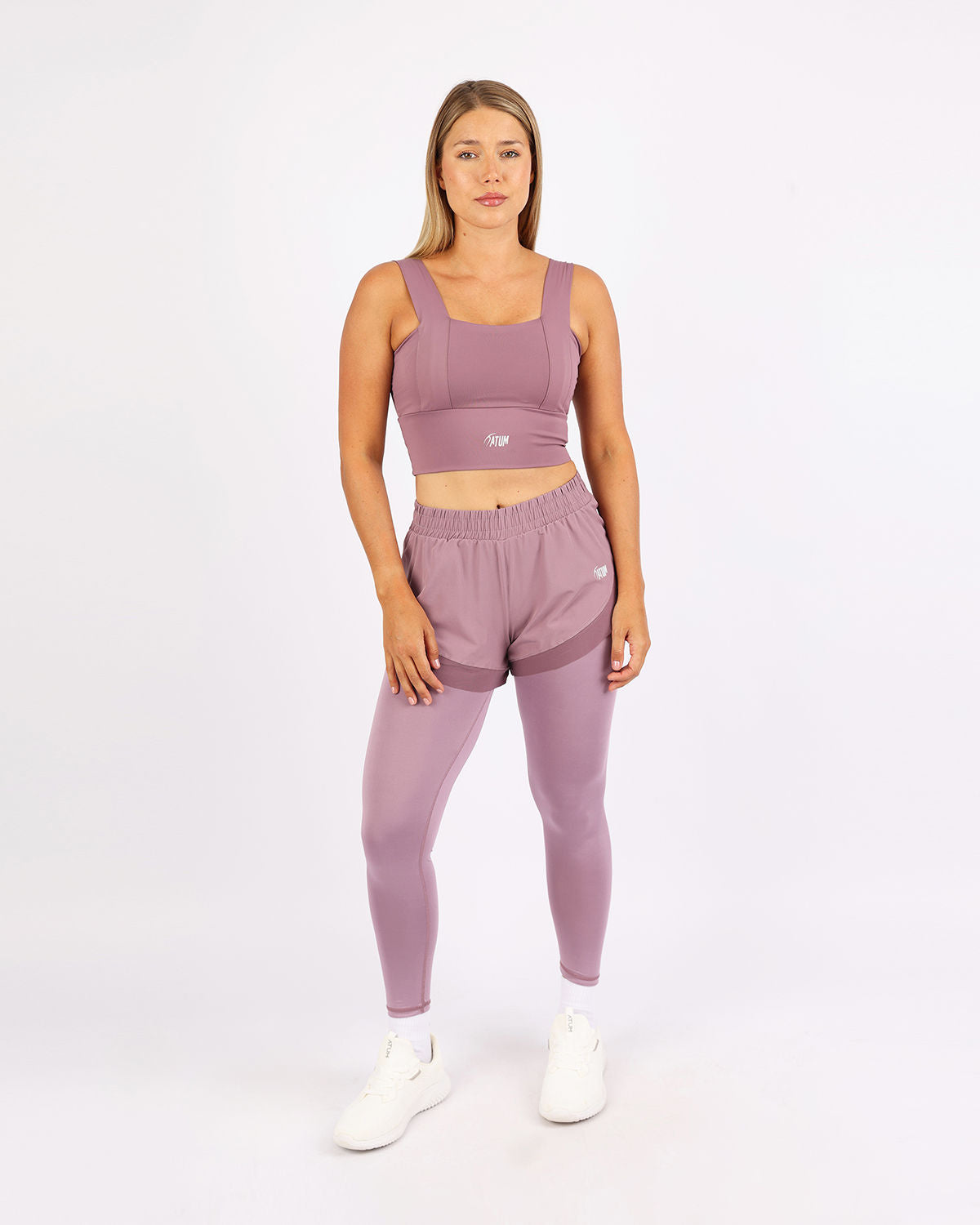 Pocket Wave Skort Purple Leggings-Atum -63602338