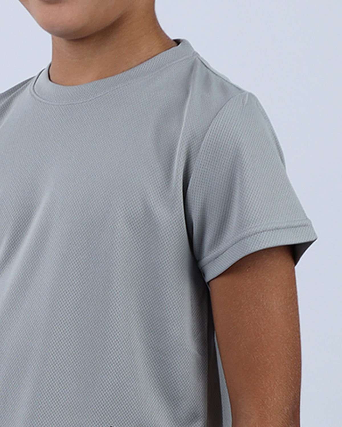 Dri-Fit Boys Basic Gray T-Shirt-Atum -18163851