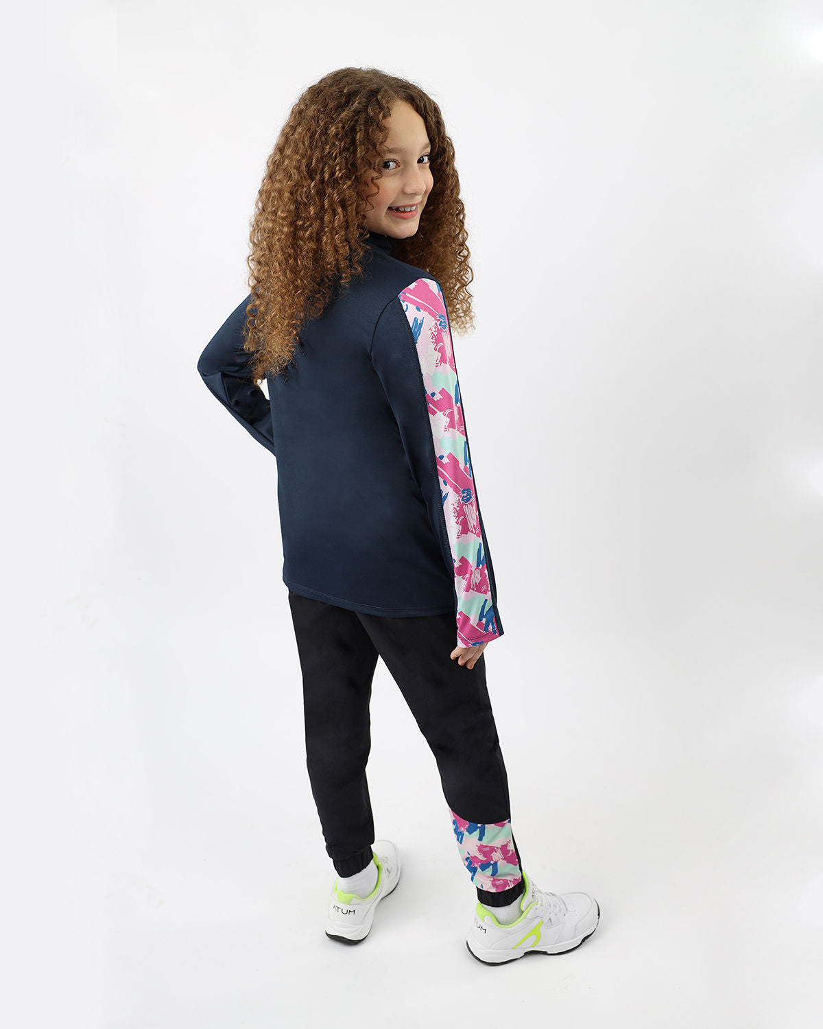 Girl's Trendy Midnight Blue Pants-Atum -81454295