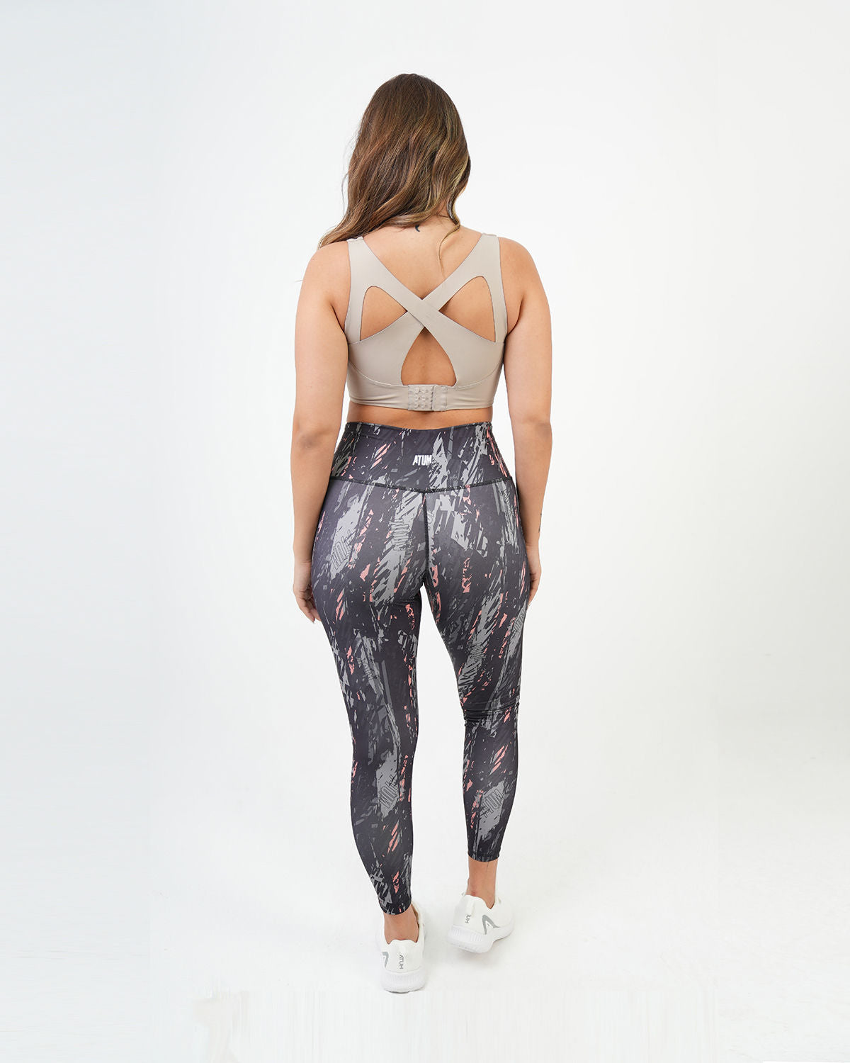 Marble Printed Gray Leggings-Atum -67075865