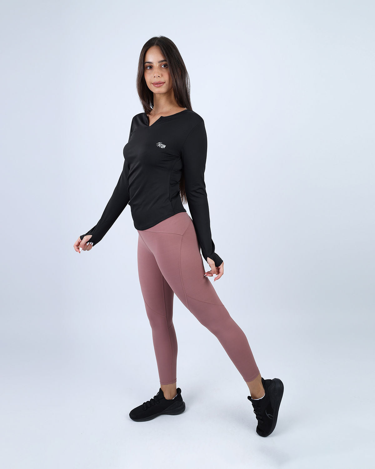 Elegance Women's Black Long-Sleeve Top-Atum -79666021