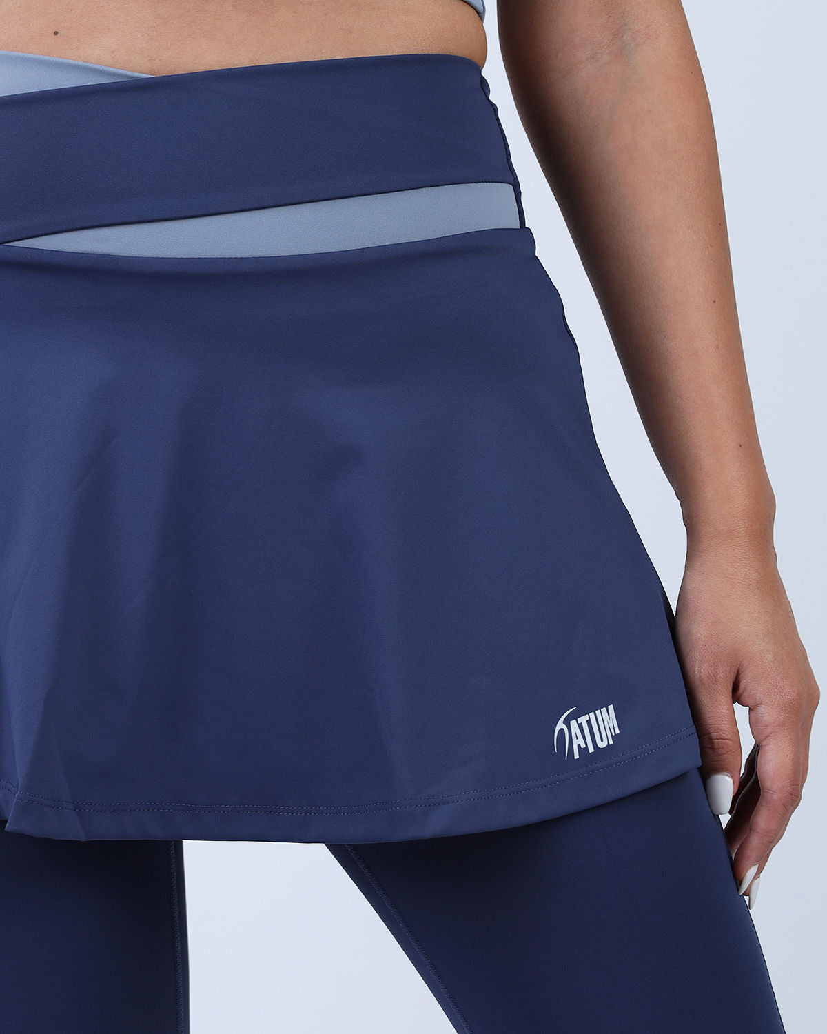 Flexi Flair Skirted Navy Leggings-Atum -67630211