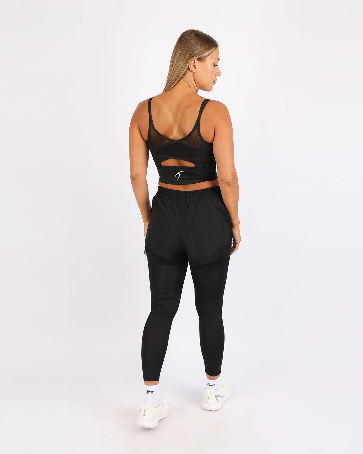 Pocket Wave Skort Black Leggings-Atum -65872624
