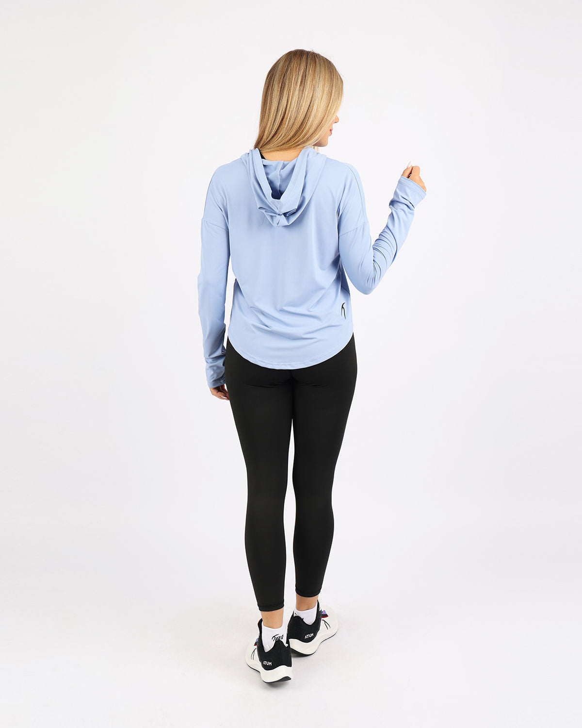 Long Slevess Women's Blue Hoodie-Atum -30975048