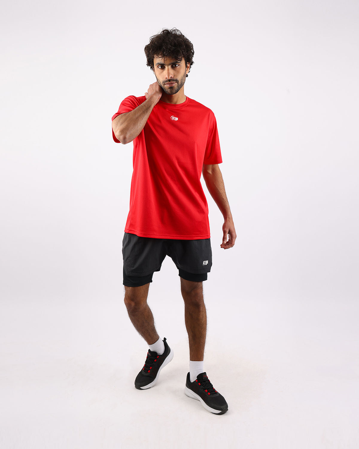 Prime Fit Men's Red T-Shirt-Atum -3834670