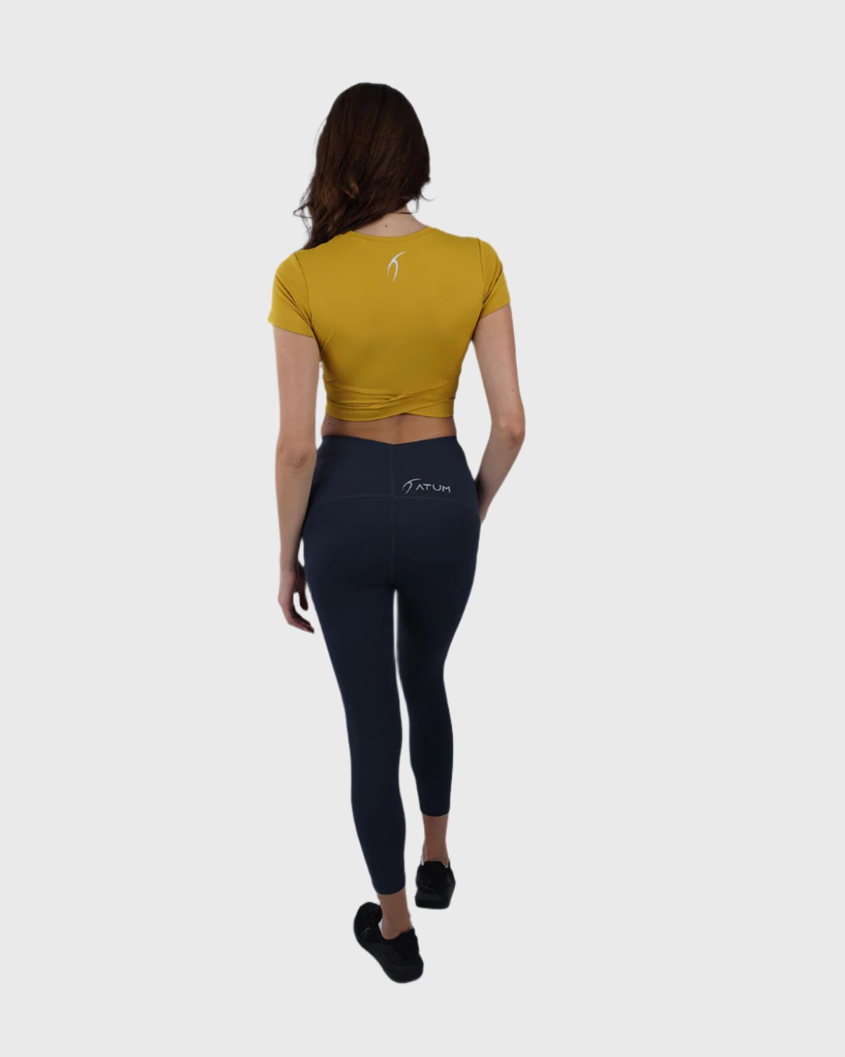 Twisted Short Sleeves Yellow Crop Top-Atum -4865315