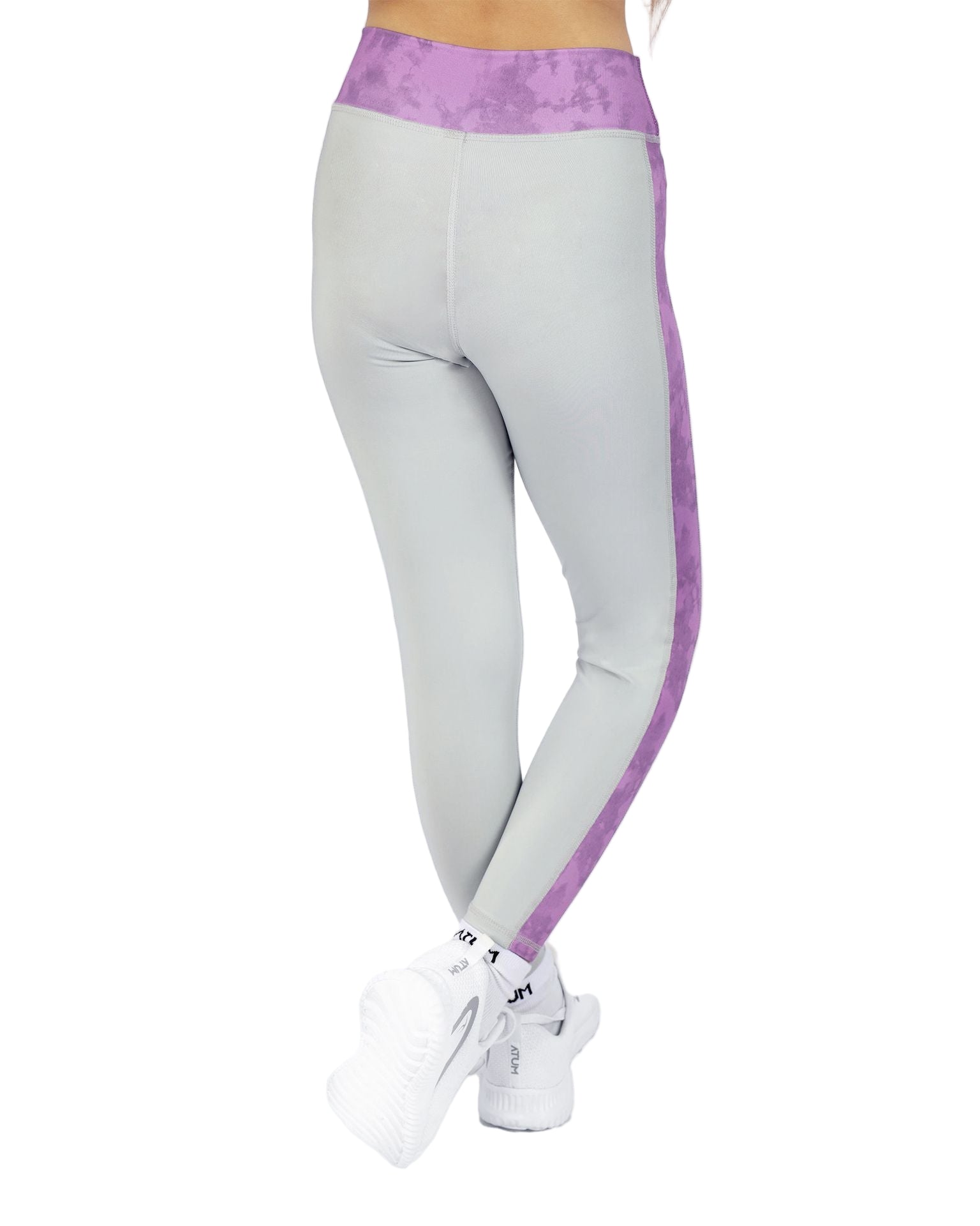 Girl's Marble Gray Leggings-Atum -18609734