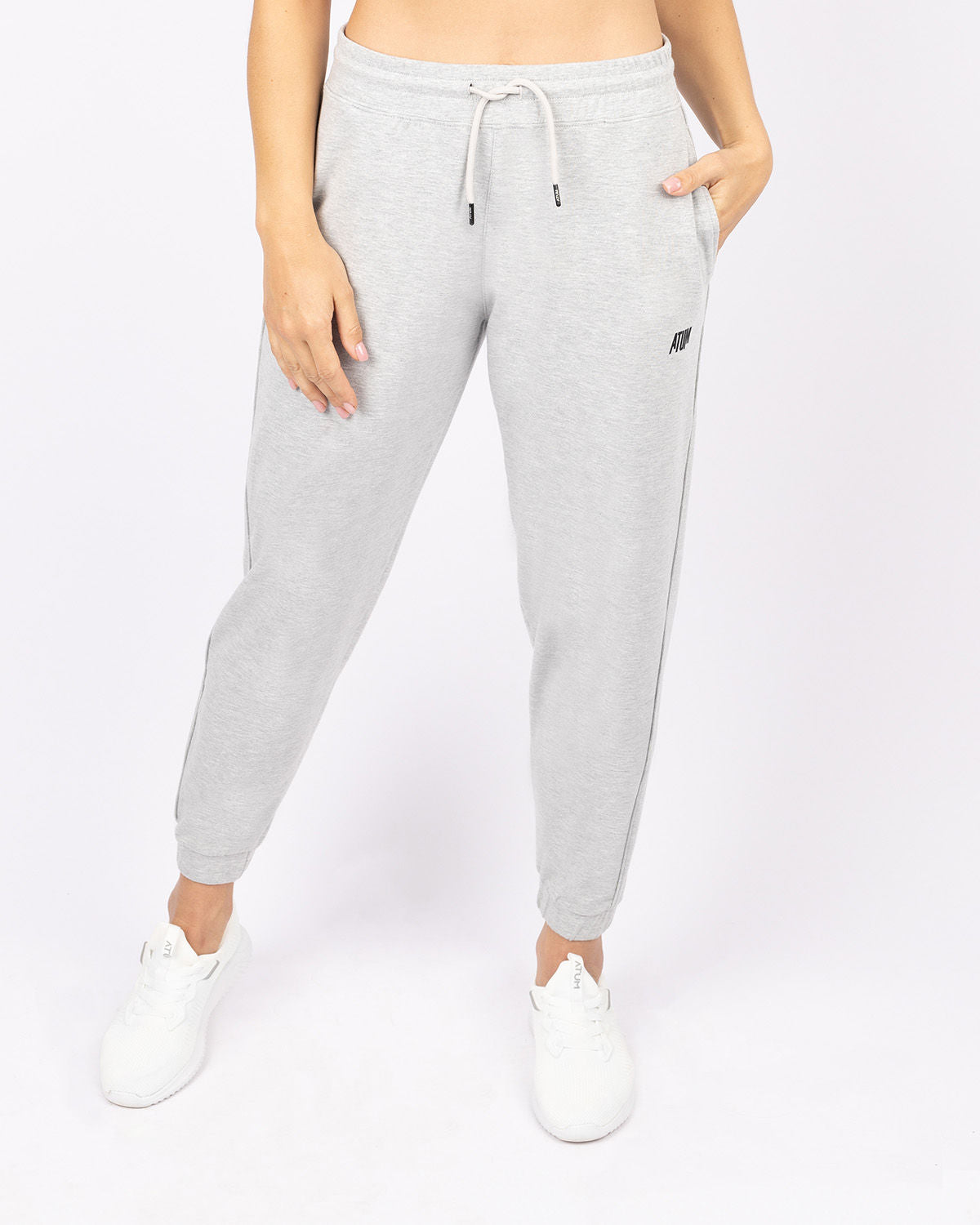 Women's Sport Gray Sweatpants-Atum -43183580
