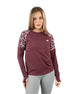 Graphic Long-Sleeve Burgundy T-Shirt