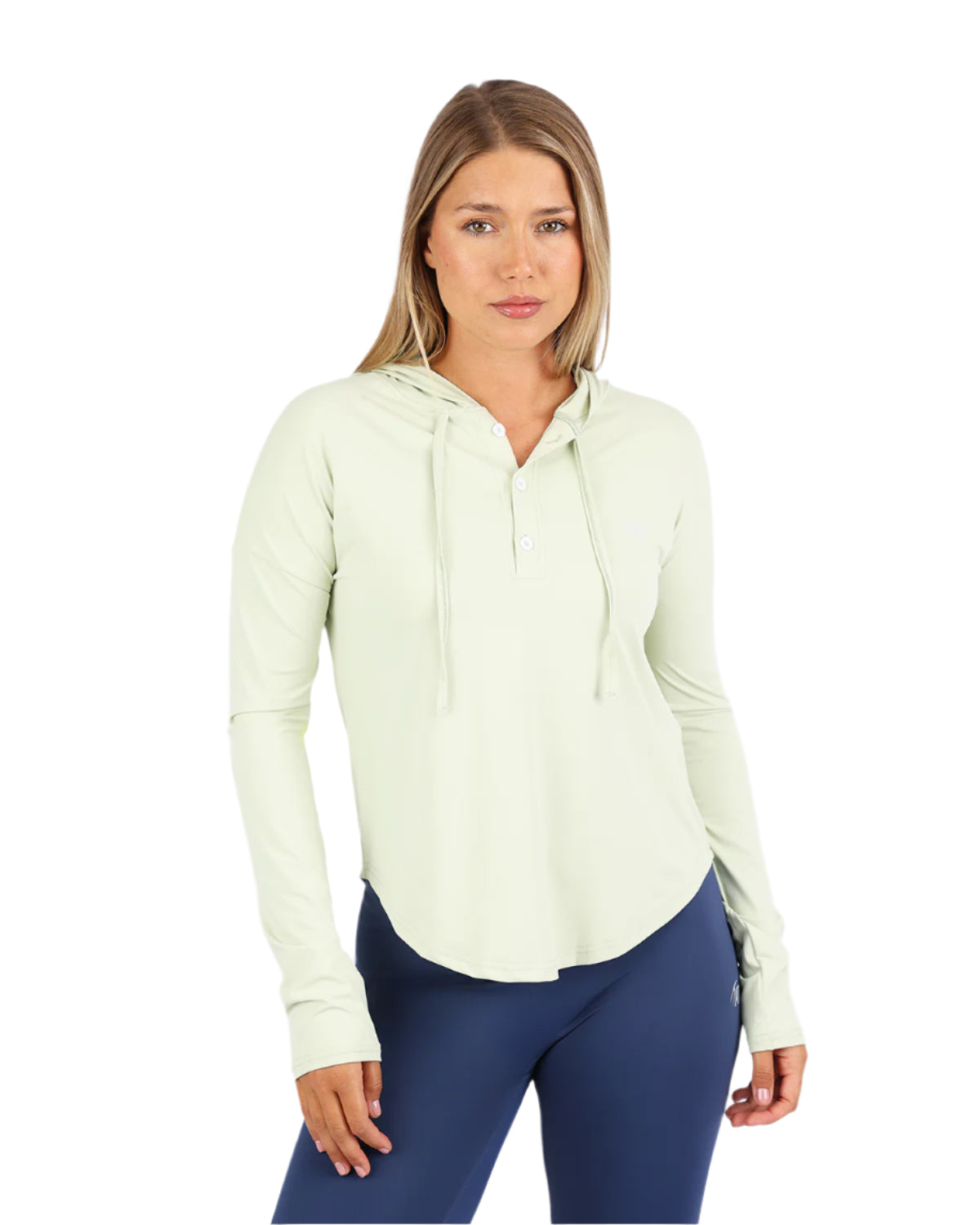 Long Slevess Women's Green Hoodie-Atum -82134023