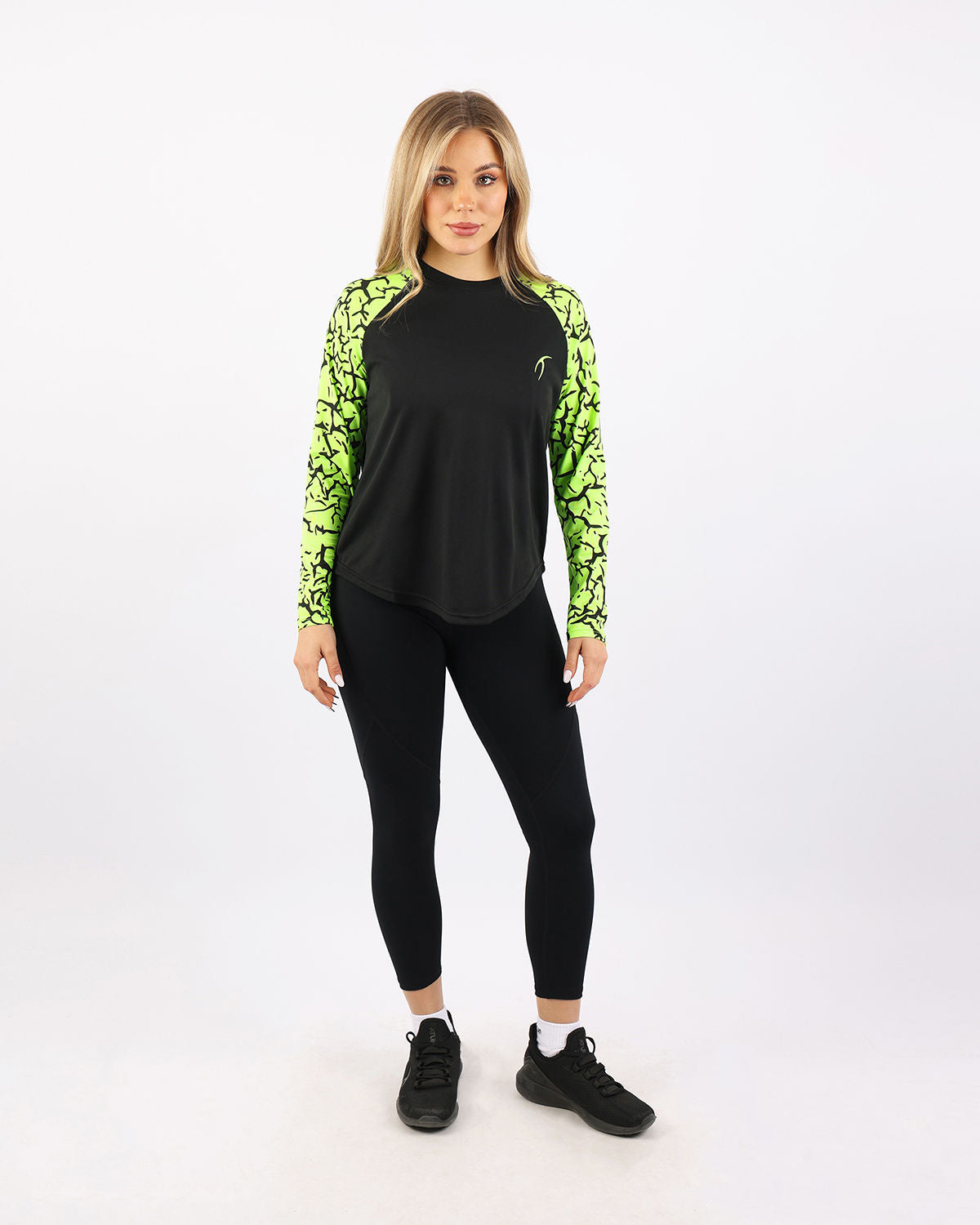 Crew Neck Long Sleeve Green Top-Atum -49931144