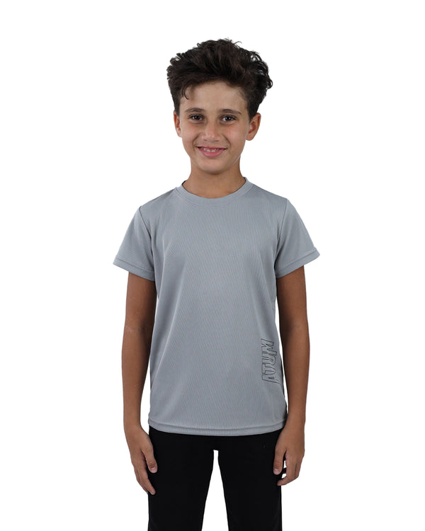 Dri-Fit Boys Basic Gray T-Shirt-Atum -47248158