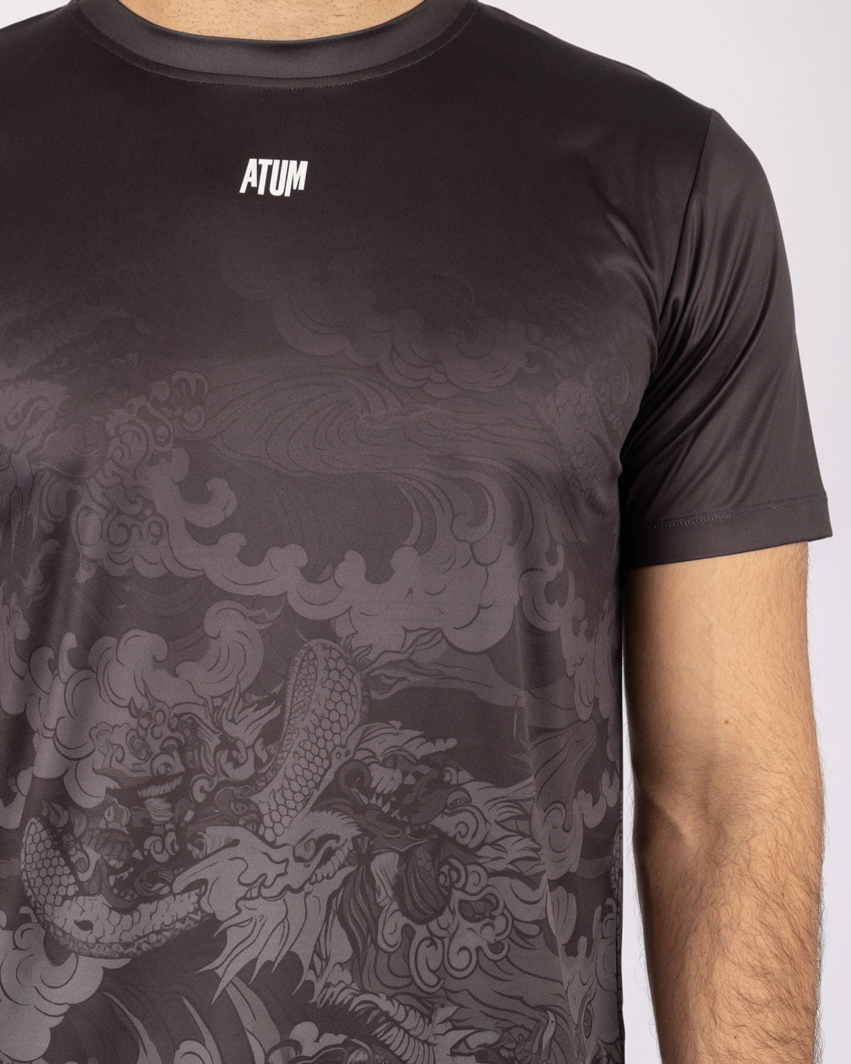 Round Printed Black T-Shirt-Atum -81339947