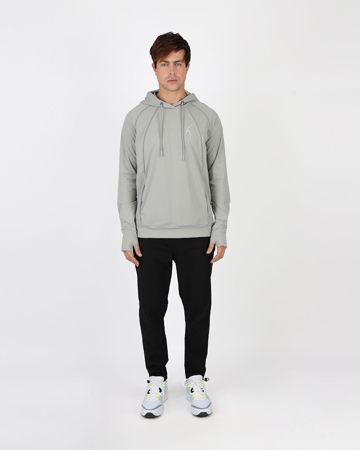 Long-Sleeve Training Gray Hoodie-Atum -80690852