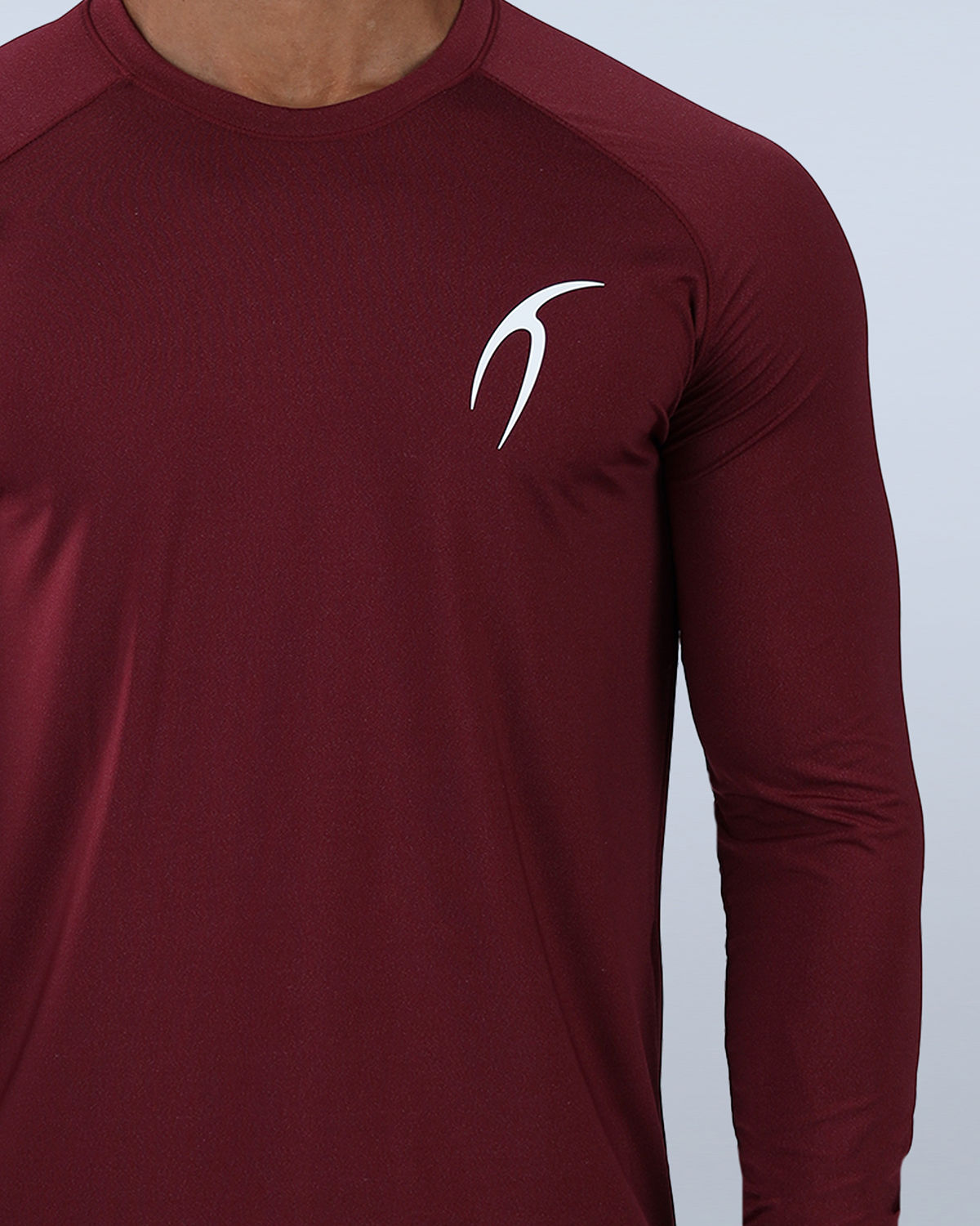 Long Sleeve Running Burgundy Tee-Atum -11715770