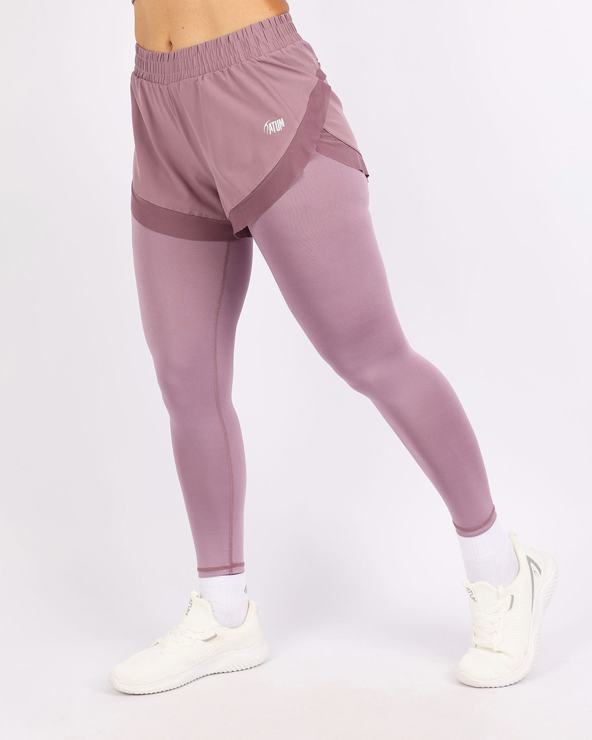 Pocket Wave Skort Purple Leggings-Atum -36470649
