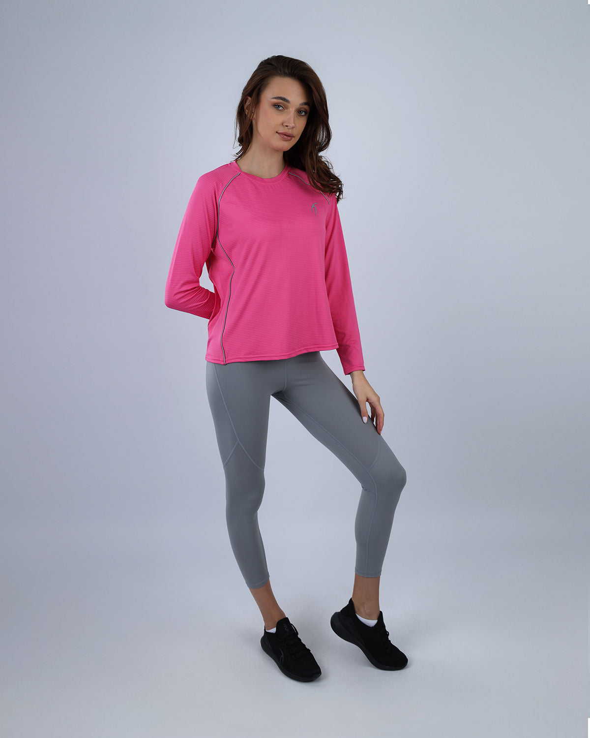 Slim Long Sleeve Fuchsia Top-Atum -95882116