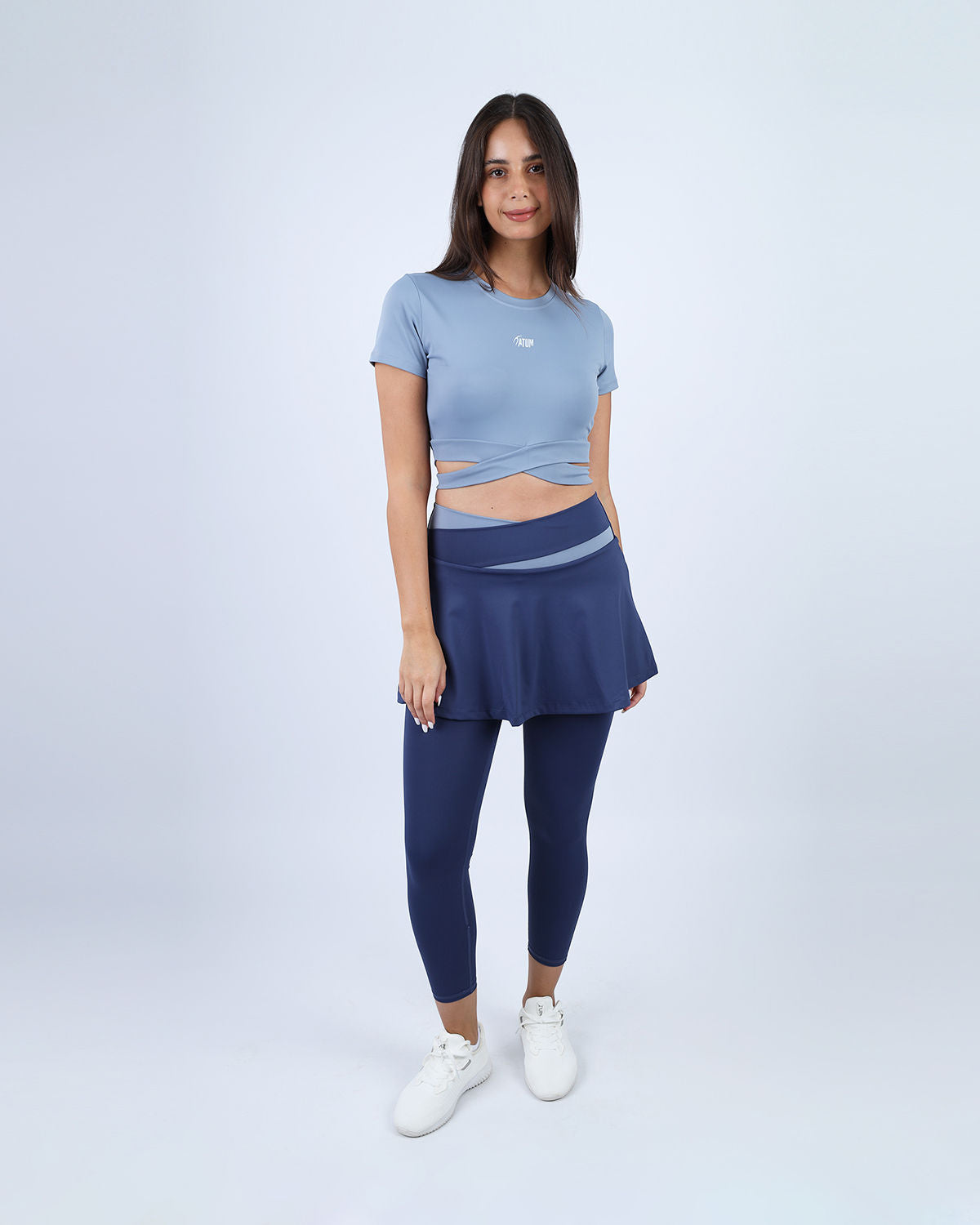 Flexi Flair Skirted Navy Leggings-Atum -84719026