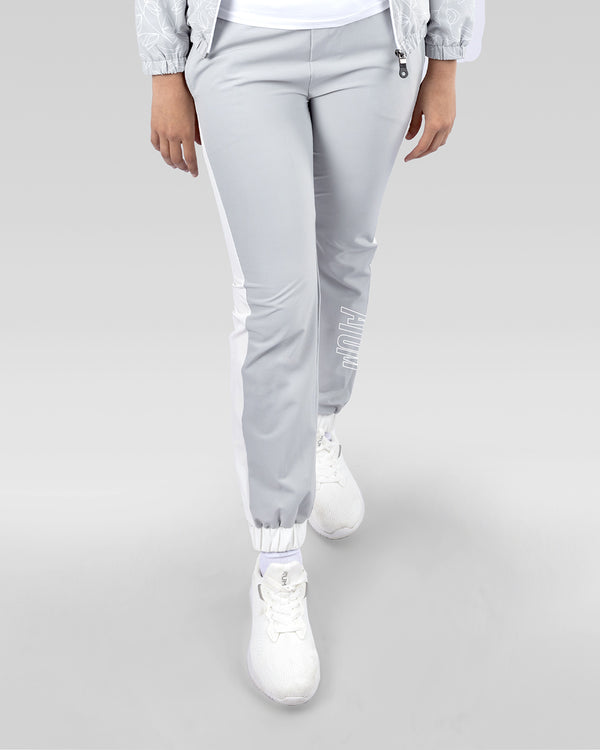 Printed Girl's Gray Pants-Atum -63860106