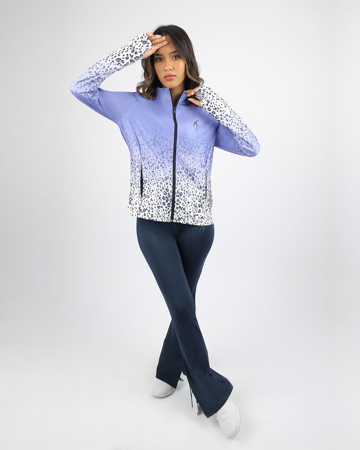 Colored Print Purple Jacket-Atum -33448915