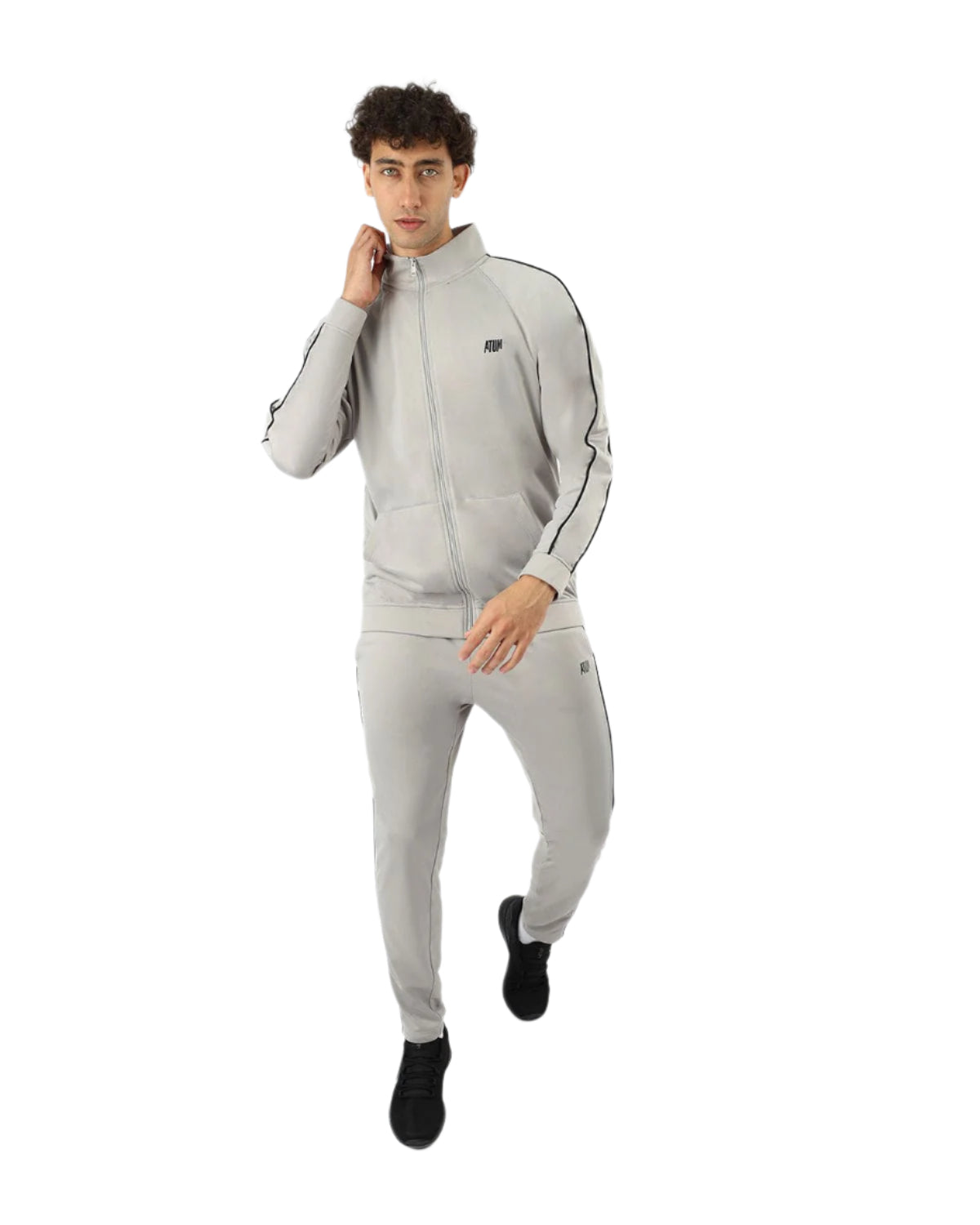 Men's Basic Light Gray Tracksuit-Atum -84189167