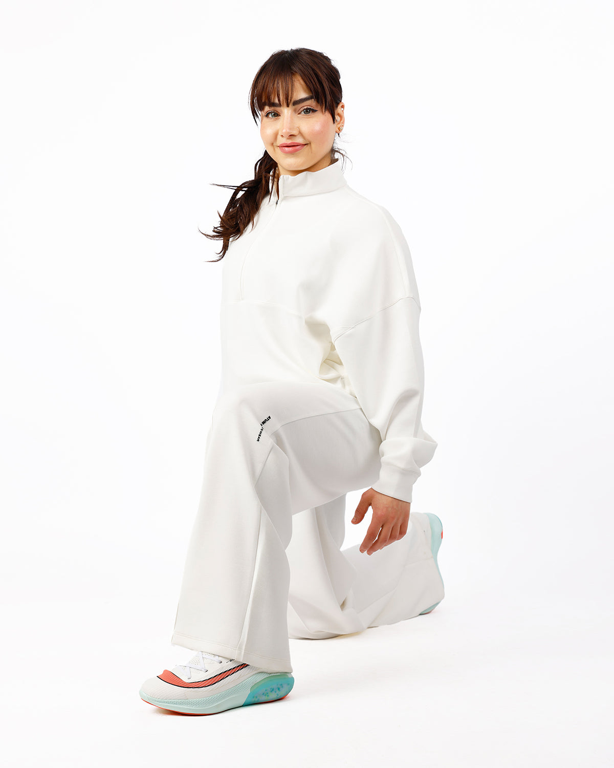 HalfZip Women's White Tracksuit-Atum -69685635