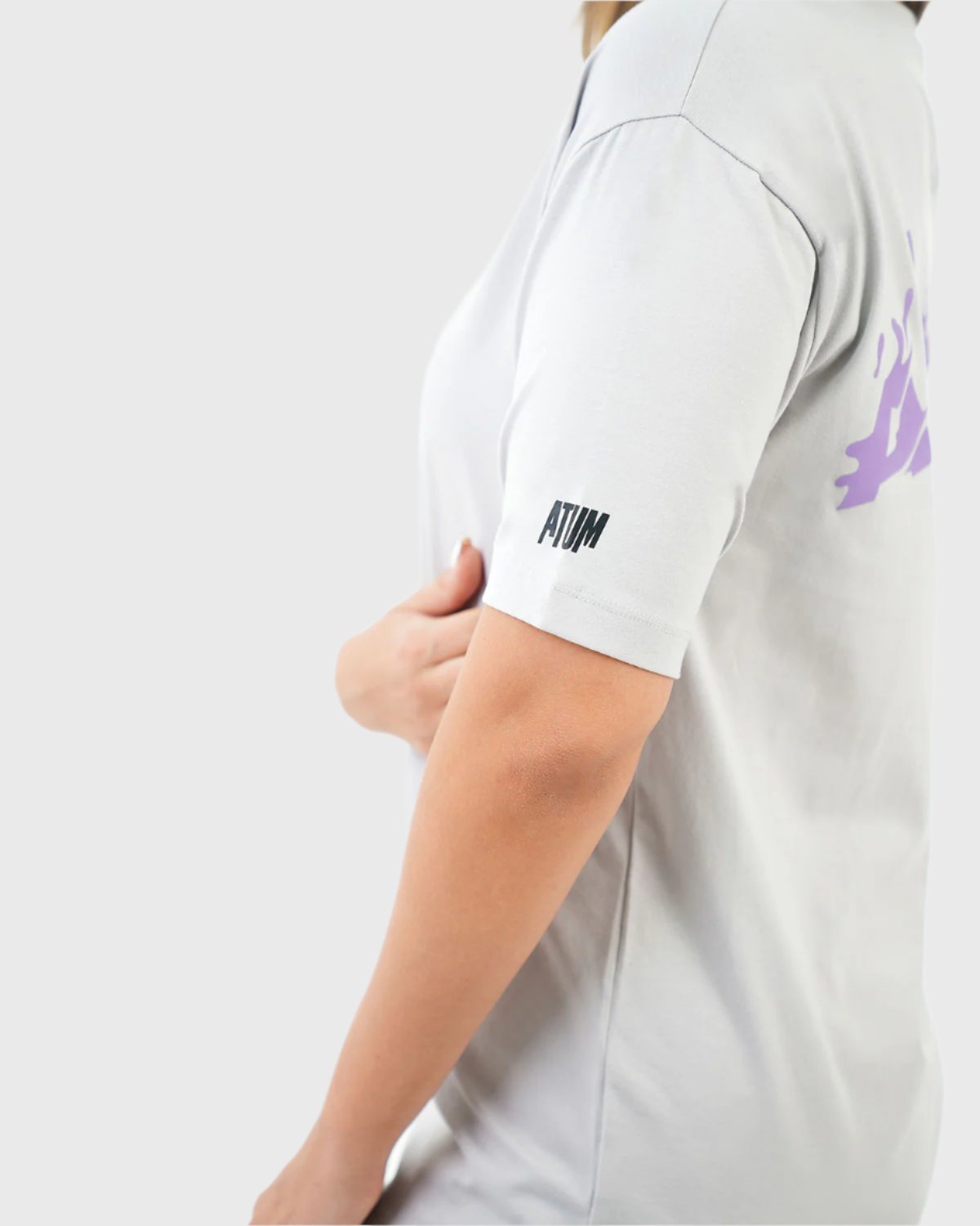 Oversized Splash Gray T-Shirt-Atum -49864446