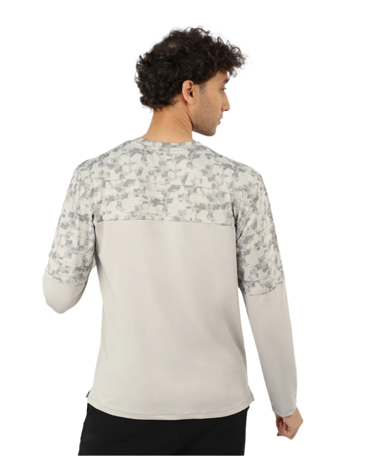 Men's Fitness Light Gray Top-Atum -46923621