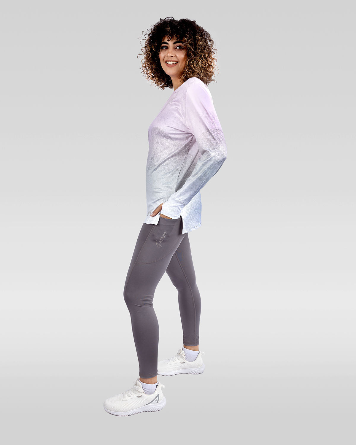 Women's Gradient Pink Top-Atum -9975433