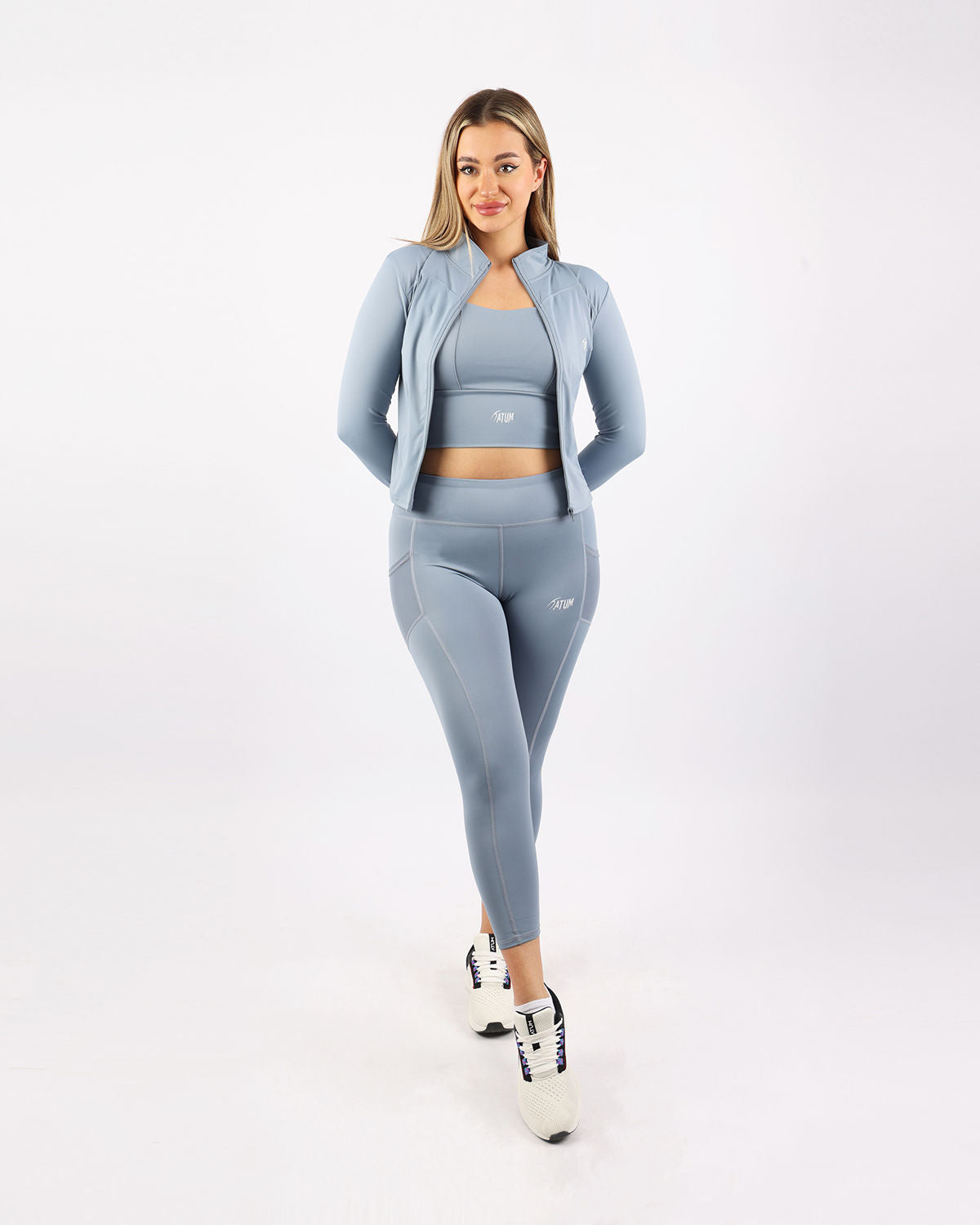 Pocket Flex Capri Blue Leggings-Atum -83295580